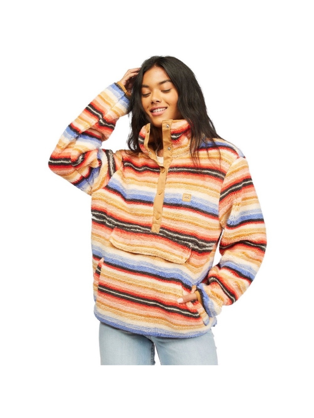 Billabong Fleece Adventure division serape striped size medium Surfer